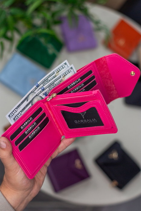 Zoozie Bags Billetera Fucsia para Mujer en Cuero PU